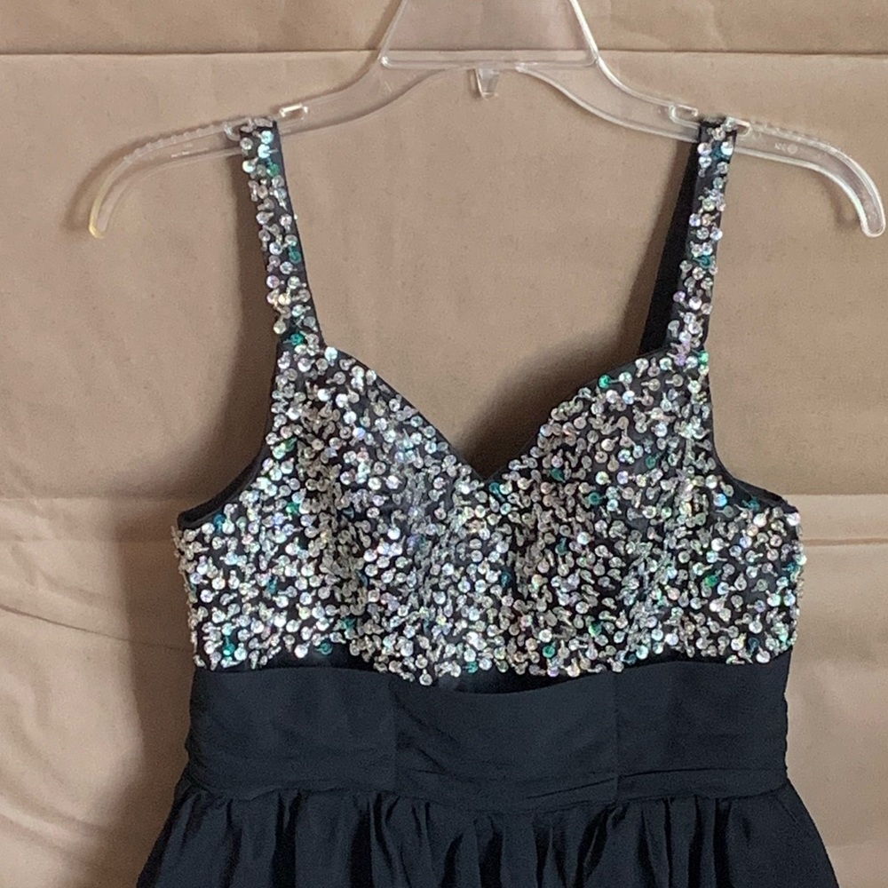 Black Pageant/Prom/Mardi Gras/Formal Dress,beaded, seqiuined, PERFECT